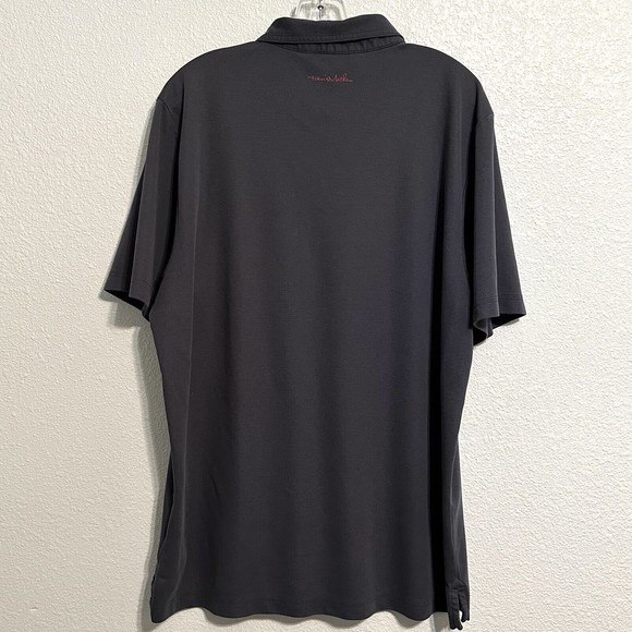 Travis Mathew Navy Golf Polo Shirt American Flag Pocket Mens Size XL - Picture 3 of 10